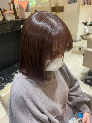 ミディアム カラー アオキ リノのヘアスタイル