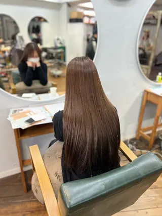 ロング カラー 髪質改善/縮毛矯正/ 超高濃度水素ケアのヘアスタイル