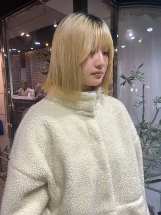 ミディアム 💖デザインカラー/ タダ ハナカ💖のヘアスタイル