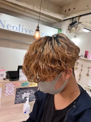 ミディアム パーマ メンズ メンズカットパーマ ✂️ JOYAのヘアスタイル