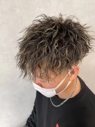 ショート カラー パーマ メンズ メンズパーマ職人/ 天神/tatsukiのヘアスタイル