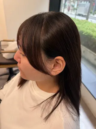 セミロング CARE ．KOBE所属・京谷 日向のヘアスタイル