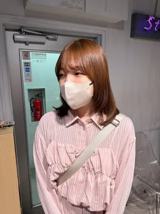 ミディアム カラー NANAMI🩵 大人可愛い韓国ヘアのヘアスタイル