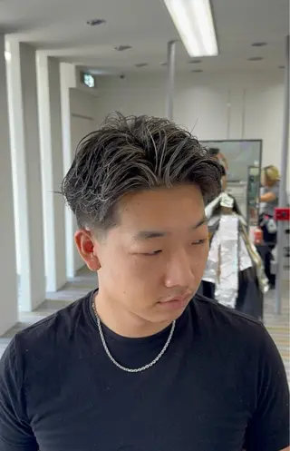 ショート カラー メンズ 【メンズ特化】岩瀬 武【メンズパーマ】のヘアスタイル