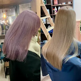 ロング カラー HAIR BASE ZAWAWA所属・レイヤー/ブリーチ｜ 特殊パーマ/赤澤のヘアスタイル