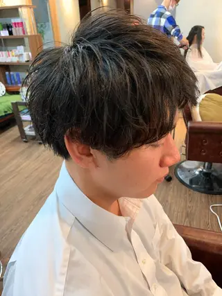ミディアム ✨上村 潤平✨メンズヘア✨のヘアスタイル
