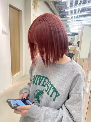 ミディアム kana/ ブリーチ/暖色のヘアスタイル