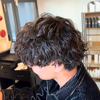 ミディアム パーマ センターパート職人 店長/TSUBASAのヘアスタイル