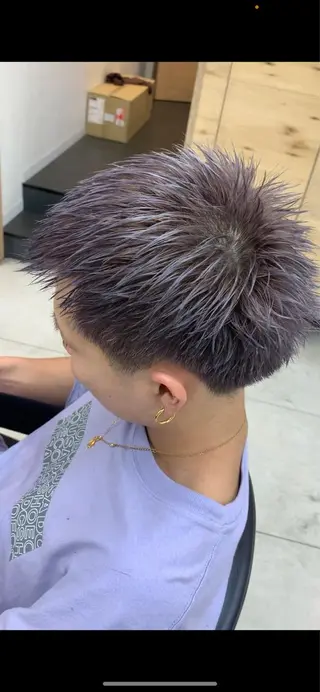 ショート カラー ブリーチパーマ🌍 正木天のヘアスタイル