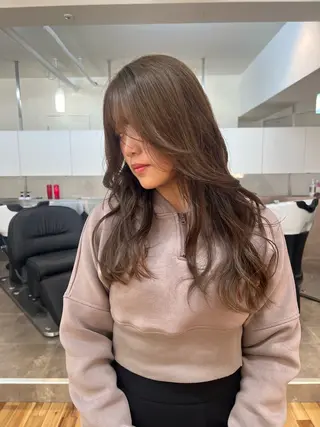 ロング カラー 一樹ハイトーン/ブリ ーチ/透明感カラーのヘアスタイル