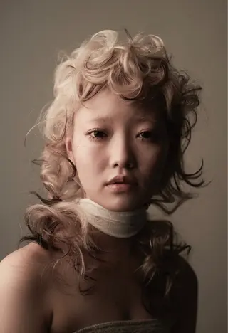 カラー パーマ ヘアアレンジ 大下 心渚 /ブリーチ/艶カラーのヘアスタイル