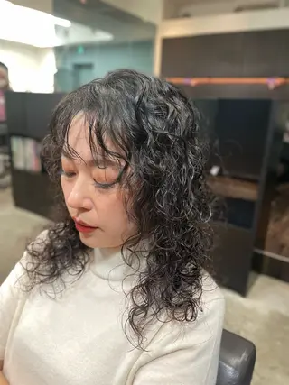 セミロング レイヤー/デジパ SAKIのヘアスタイル