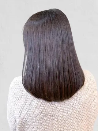 セミロング 銀座/髪質改善カラー 酸性ストレート🍎のヘアスタイル