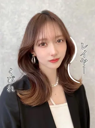 セミロング 映える顔まわり/前髪 特化 💗 ユキマのヘアスタイル