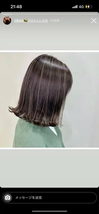 セミロング カラー パーマ ヘアアレンジ ネイル マツエク・マツパ アイブロウ 堀井 凌平のヘアスタイル