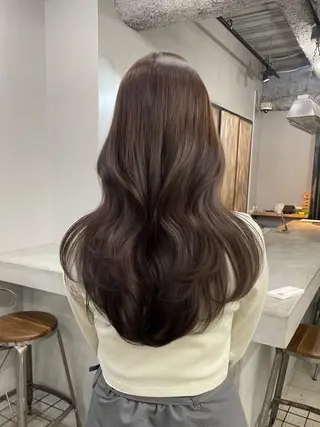 ロング カラー Ameri 新宿所属・新宿/透明感カラー/ 髪質改善/桜良のヘアスタイル