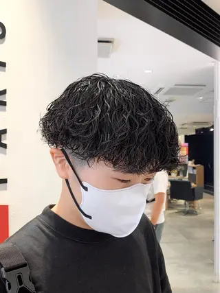 ショート パーマ メンズ メンズカット・ パーマ🎈はなさかのヘアスタイル