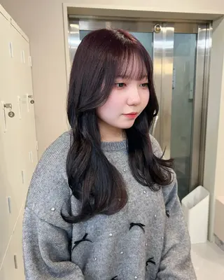 ロング カラー ブリーチカラー🦋‪ 田中さくらのヘアスタイル