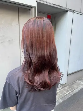 セミロング カラー 大人っぽ♡上品な暖色 ♡ブリーチなし♡のヘアスタイル