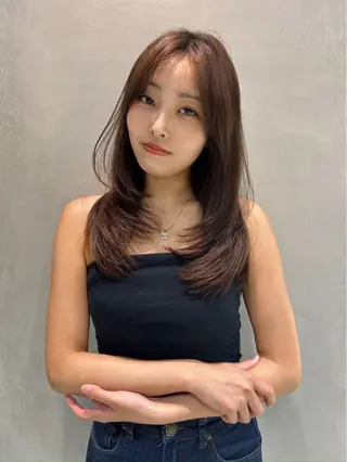 セミロング ANFINI所属・さくら/似合わせレ イヤー/美カラー🖤のヘアスタイル