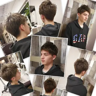 カラー パーマ メンズ Aile所属・酸性ストレート／カラ ー/山下高明のヘアスタイル