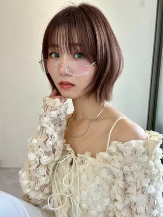 ショート カラー 大宮レイヤーカット ハッシュ 柏崎颯刀のヘアスタイル