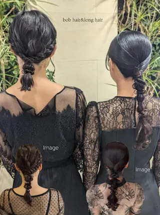 ヘアアレンジ 髪質改善/お呼ば れヘア/透明感カラーのヘアスタイル