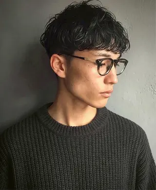 ショート メンズ センターパート職人 柏/メンズ/ ハルキのヘアスタイル