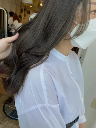 セミロング カラー sio.nail&eyebrow salon shimokitazawa2号店所属・nailist mana𖤐´-のネイルデザイン