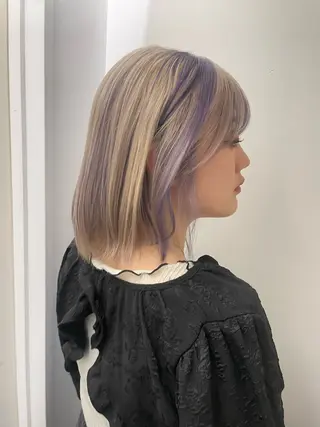 ミディアム カラー ハイトーンカラー 🌙Mina🌙のヘアスタイル