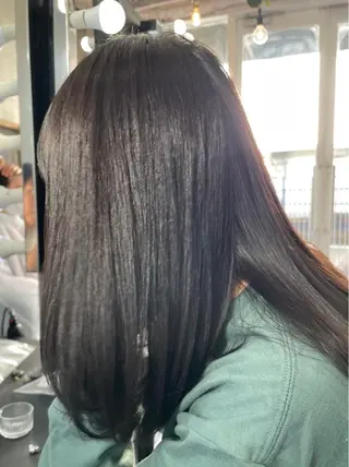 ミディアム カラー ブリーチなし透明感 タケザワミキのヘアスタイル