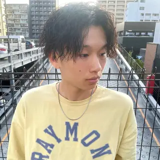 ショート パーマ メンズ メンズヘア特化 崎田 成人のヘアスタイル