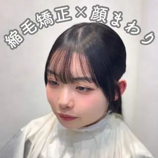 セミロング カラー パーマ suzuka/透明感 /顔周り/美髪矯正のヘアスタイル