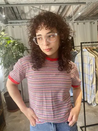 ミディアム パーマ カラー CEINE PATHのヘアスタイル