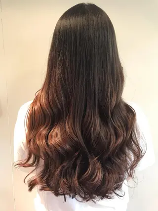 ロング カラー ヘアアレンジ knock【ノック】所属・烏丸韓国ヘア🇰🇷 ayaka🎀のヘアスタイル