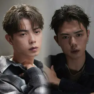 ショート カラー パーマ メンズ メンズ/心斎橋 /韓流/藤本理希のヘアスタイル