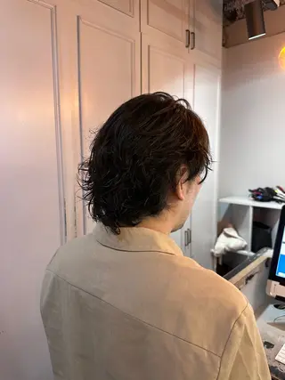 ミディアム パーマ メンズ 💙メンズカット😎 🌟みく🤍ྀིのヘアスタイル