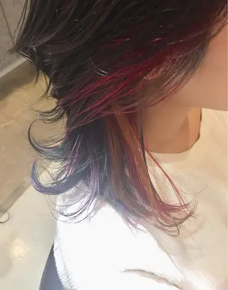 ミディアム 所渉/韓国レイヤー /ウルフカットのヘアスタイル