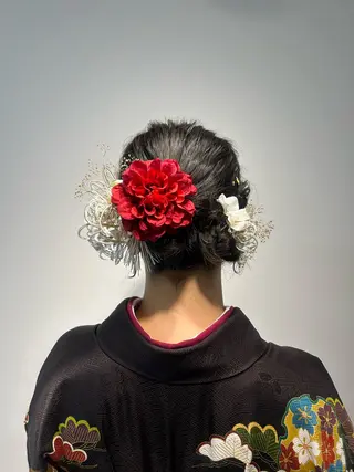 ヘアアレンジ 🧃暖色カラー/🪷 アレンジ/　yunaのヘアスタイル