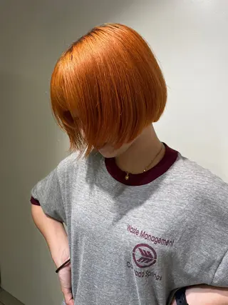 ショート カラー アイブロウリフト/ 髪質改善カラー/みわのヘアスタイル