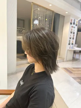 ミディアム ヘアーメイクウィル野田阪神店所属・Yuu/レイヤー/ ハイライト/髪質改善のヘアスタイル