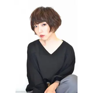 ショート ミディアム セミロング ロング カラー 江上拓郎/ショート /酸性ストレートのヘアスタイル