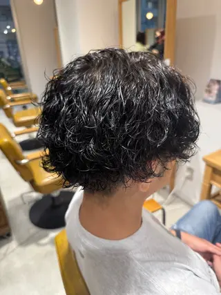 パーマ メンズ 鈴木弥月/大人ボブ× 透明感カラーのヘアスタイル