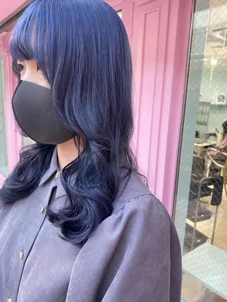 ロング カラー ヘアアレンジ 韓国レイヤーカット/ 儚げカラーチナツのヘアスタイル