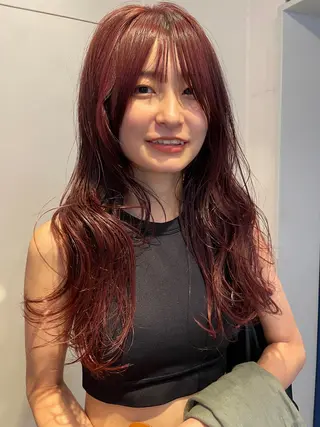 セミロング カラー レイヤー／似合わせ TAKUYAのヘアスタイル