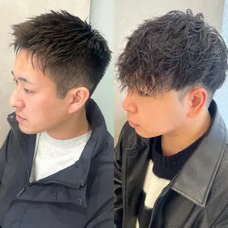 メンズ ダウンパーマ特化💎 ボブ・レイヤーりなのヘアスタイル