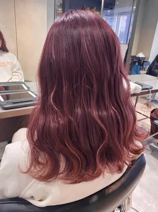 セミロング カラー M IIのヘアスタイル
