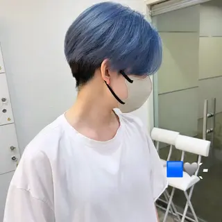 ショート カラー inq sakae所属・りん🌷︎名古屋 ブリーチカラーのヘアスタイル