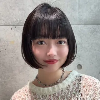 ミディアム まいか🤎髪質改善 ミルクティーボブ🎀のヘアスタイル