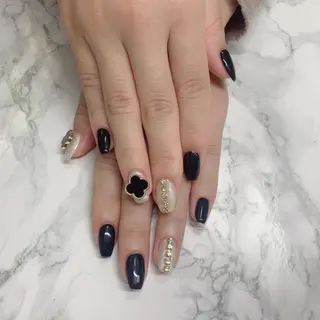 ネイル はな💎ネイル ワンホン、長さ出しのネイルデザイン